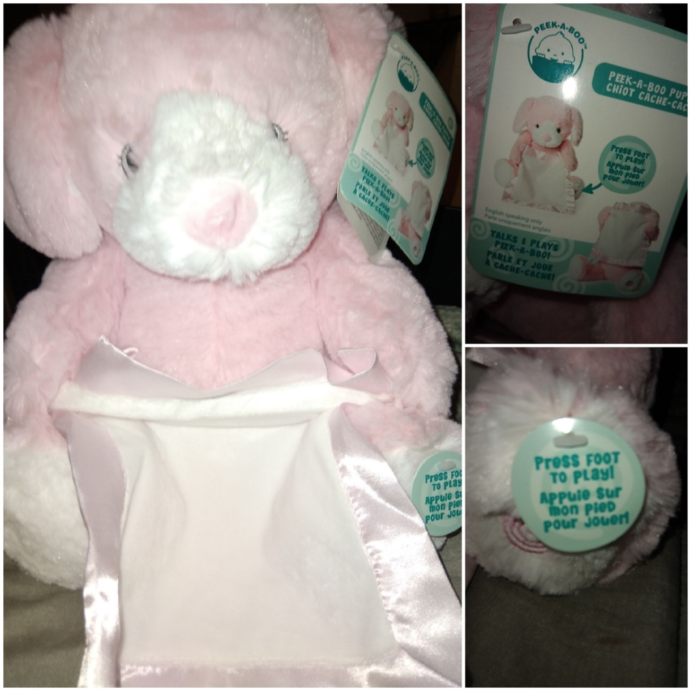 Brand new baby clothes from carters. Never been worn and a peek a boo doll